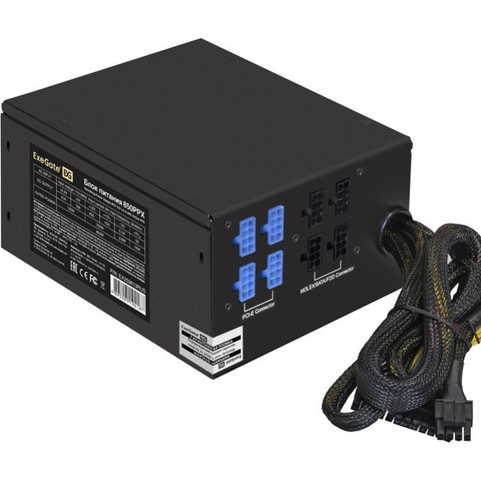 Блок питания 850W EXEGATE 850PPX EX259613RUS-S Блок питания 850W EXEGATE 850PPX EX259613RUS-S