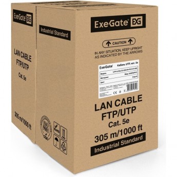 Кабель EXEGATE UTP-2-C5E-CU-S24-IN-PVC-GY-305 UTP Кабель EXEGATE UTP-2-C5E-CU-S24-IN-PVC-GY-305 UTP