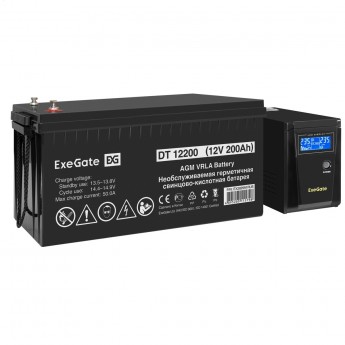 Комплект EXEGATE ИБП EX295986RUS + батарея 200Aч EX282991RUS 1шт Комплект EXEGATE ИБП EX295986RUS + батарея 200Aч EX282991RUS 1шт