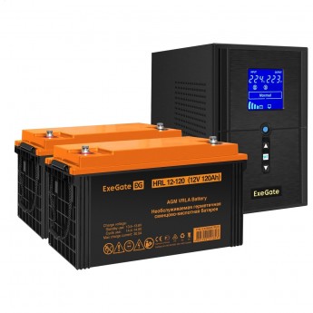 Комплект EXEGATE ИБП EX295987RUS + батарея 120Aч EX285657RUS 2шт Комплект EXEGATE ИБП EX295987RUS + батарея 120Aч EX285657RUS 2шт
