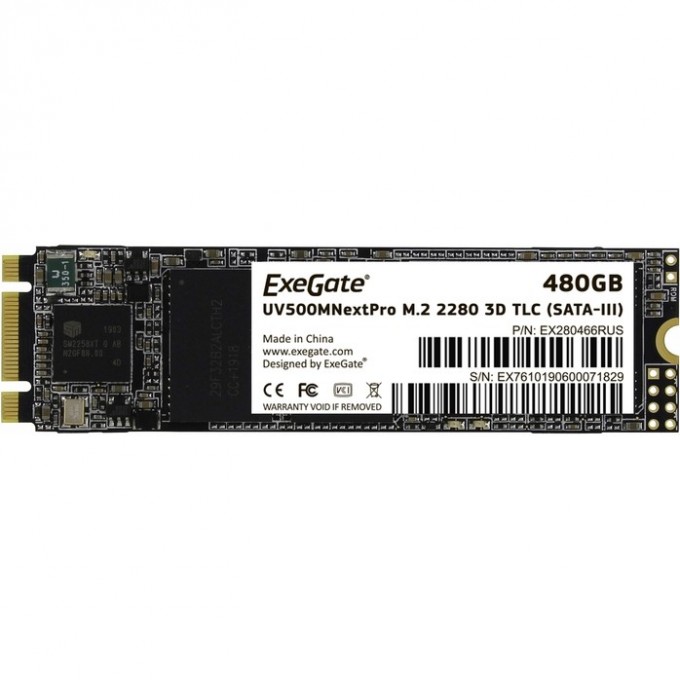 SSD накопитель EXEGATE NEXTPRO UV500TS480 EX280466RUS SSD накопитель EXEGATE NEXTPRO UV500TS480 EX280466RUS