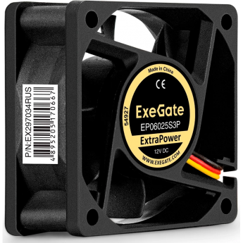 Вентилятор 12В DC EXEGATE EXTRAPOWER EP06025S3P Вентилятор 12В DC EXEGATE EXTRAPOWER EP06025S3P